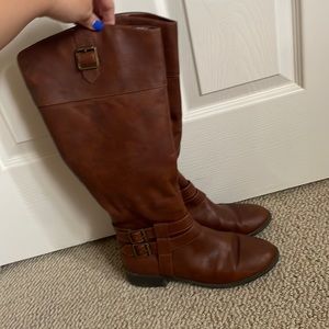 Tall brown boots
